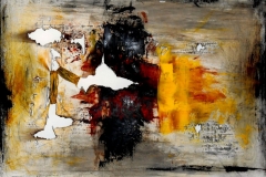 Diamanti di fango, tecnica mista su tela 70 x 100 cm, 2014